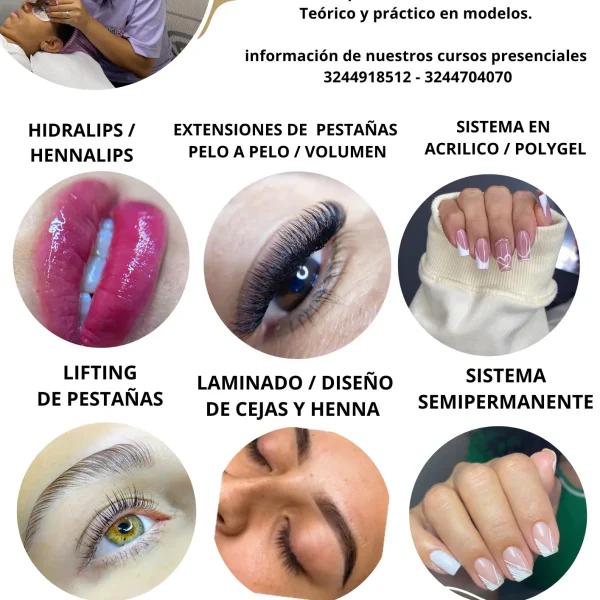 Cursos Presenciales de Pestañas Pelo a Pelo, Cejas y más